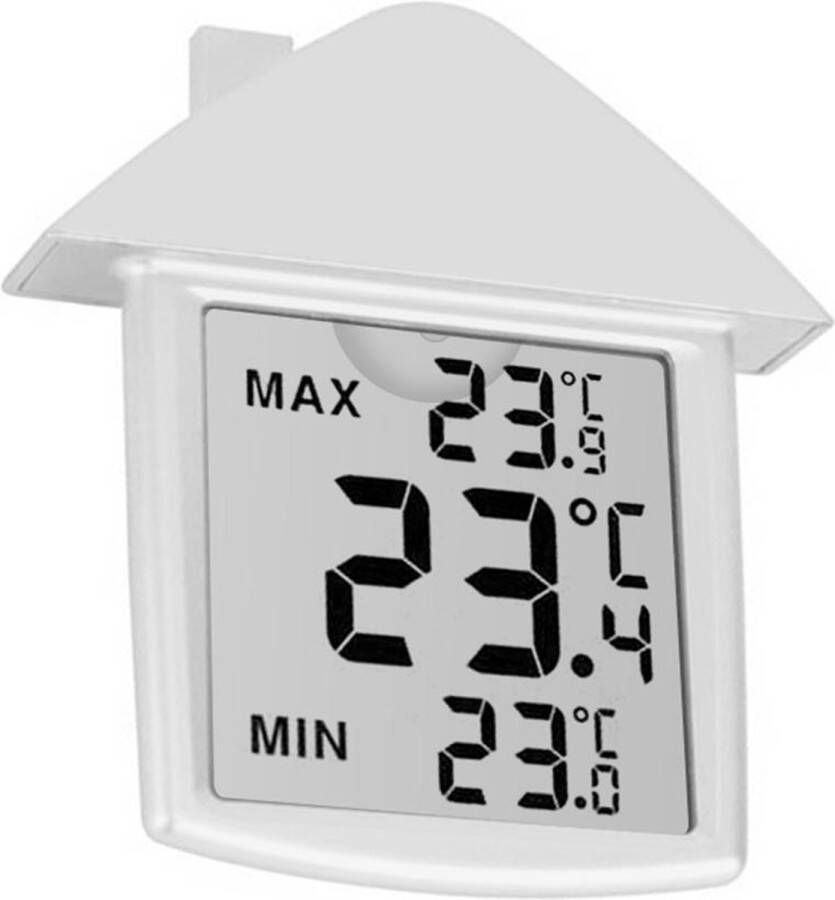 Velleman Digitale transparante thermometer voor vensterraam binnen en buiten