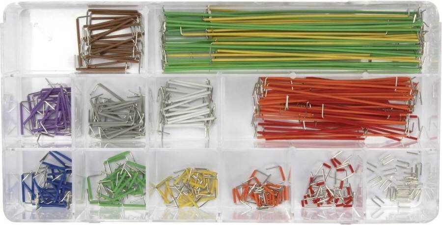 Velleman Draadbruggen set van 350 stuks (25 x 14 lengtes) koper veelkleurig
