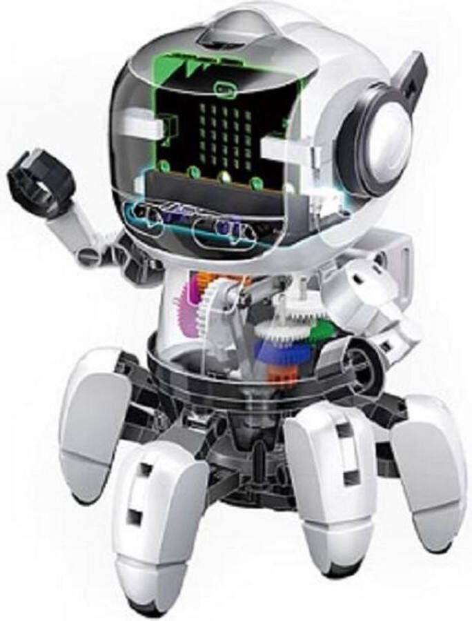 Velleman Educatieve Robot bouwkit Tobbie II Micro:Bit Kit (KSR20) Speelgoedrobot STEM Constructiespeelgoed
