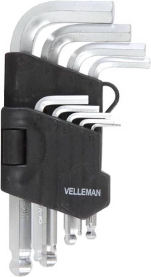 Velleman N.V. Set Inbussleutels Met Kogelkop 9 St. ( Velleman VTEHEX9 )