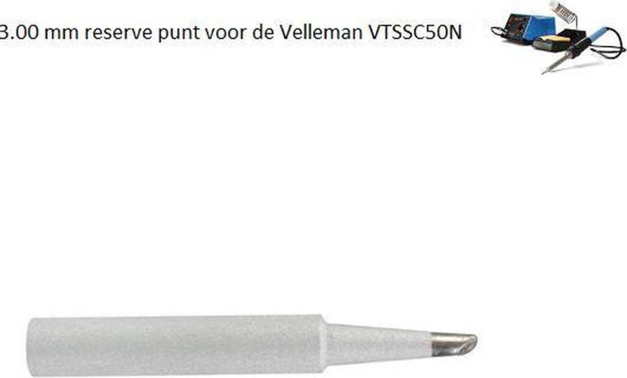 Velleman Reserve soldeerpunt 3 mm afgeschuind compatibel met soldeerstation EAN5410329215347 voor fijn en nauwkeurig soldeerwerk