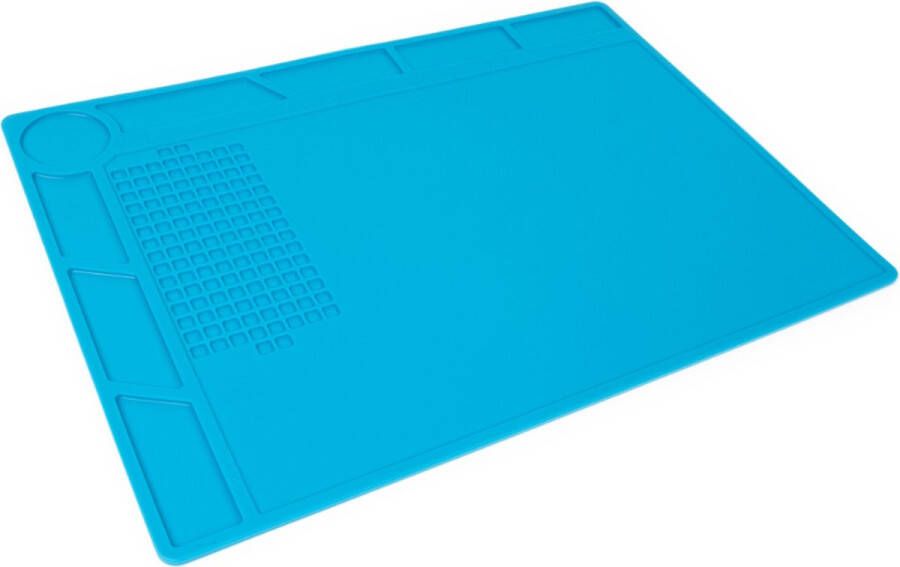 Velleman Silicone Soldeermat 350 X 250 Mm Blauw Antistatische Silicone