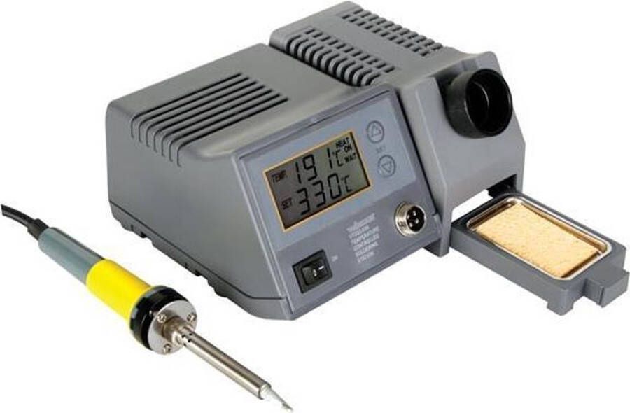 Velleman Soldeerstation instelbaar led-display keramisch verwarmingselement 48 W temperatuurbereik 160-480 °C grijs