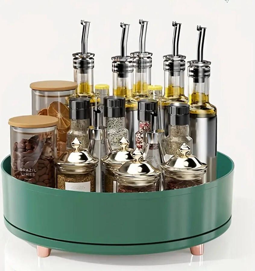 Velox Goods Draaitafel Organizer voor kast Kruidenrek Draaiplateau Turntray Container Kruidenopslag Make-up Parfum Organizer voor keuken Opslag koelkast aanrecht Olijfolie fles en badkamer