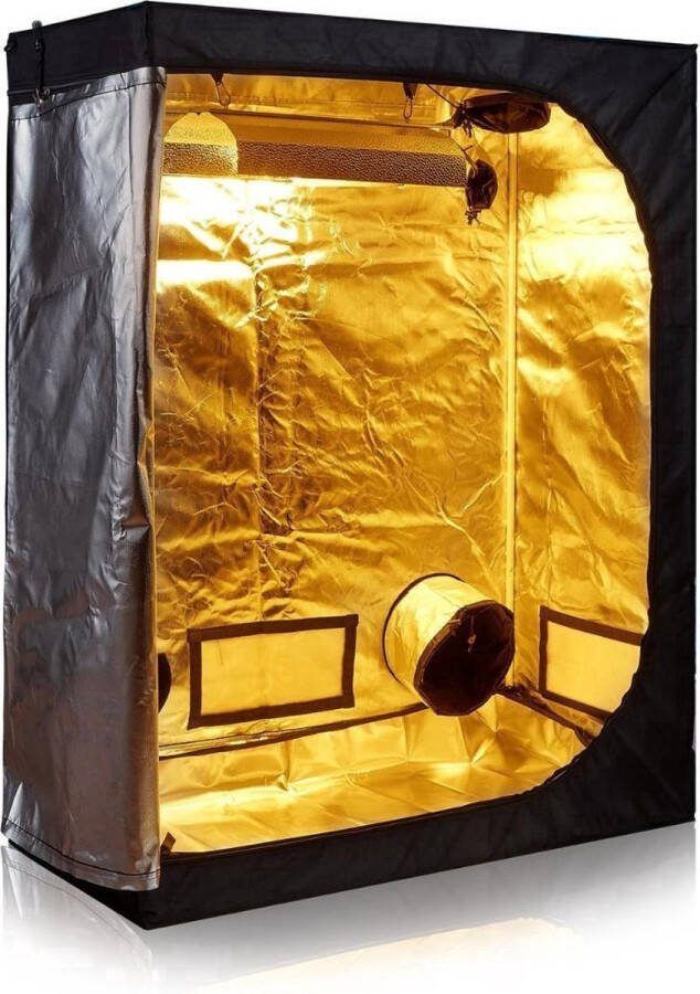 Velox Indoor Kweektent Kweekruimte Zwarte Tuinkas Led Verlichting 120x120x200 cm