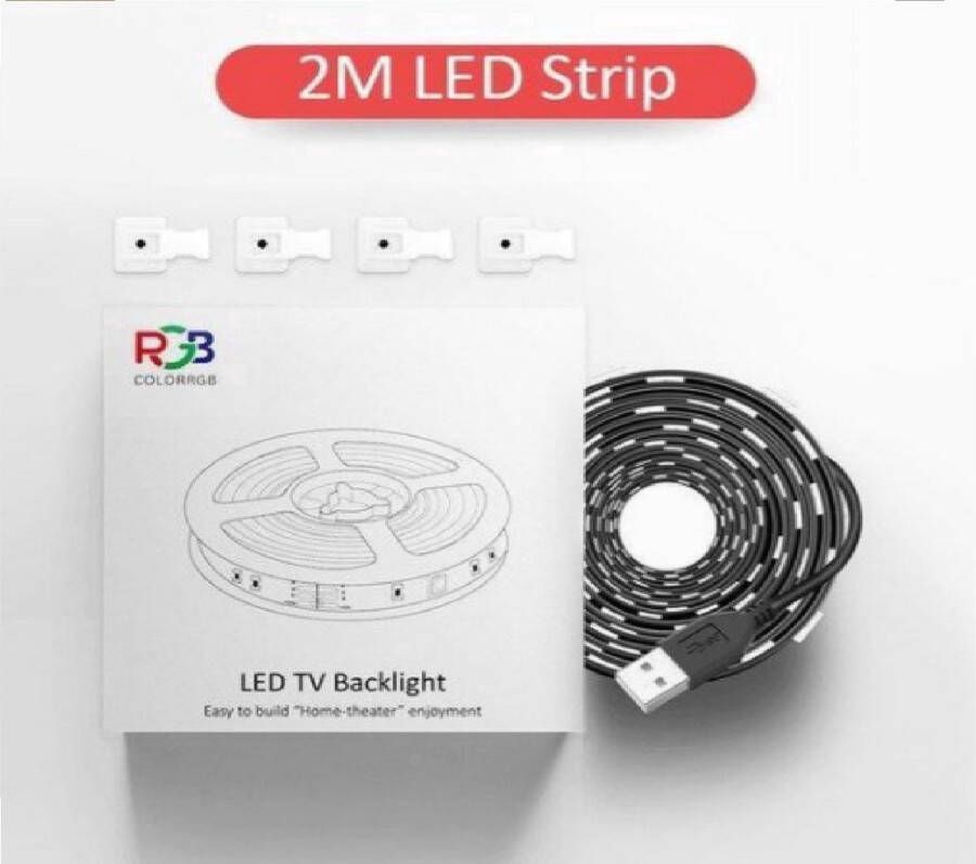Velox LED-stripverlichting voor TV PC Laptop USB Power LED-stripverlichting RGB5050 Led-achtergrondverlichting met APP-bediening 2M