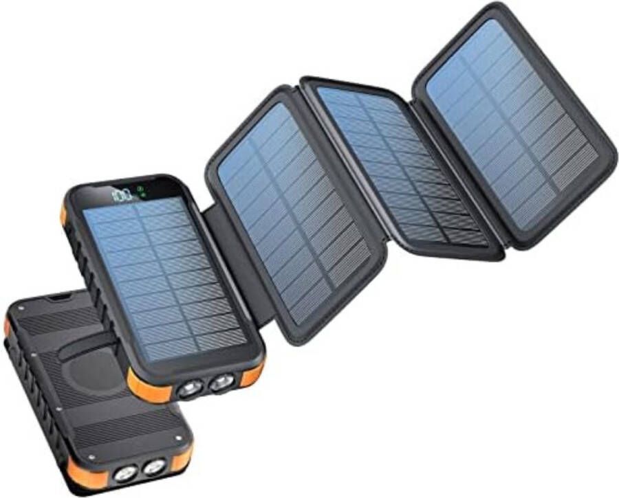 Velox Solar charger Solar panel Solar oplader Solar charger zonnepaneel Solar charger powerbank Oranje