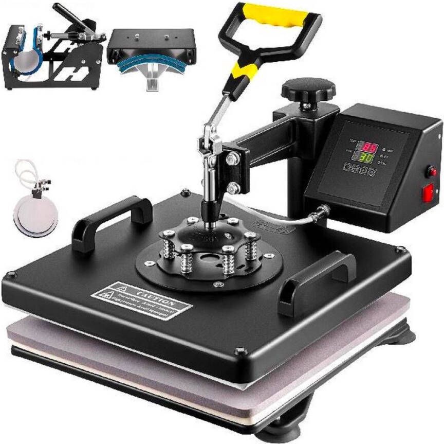 Velox Transferpers Hittepers Heat press machine 5 in 1 Professionele Heat Press Snijplotter Digitaal LCD Display