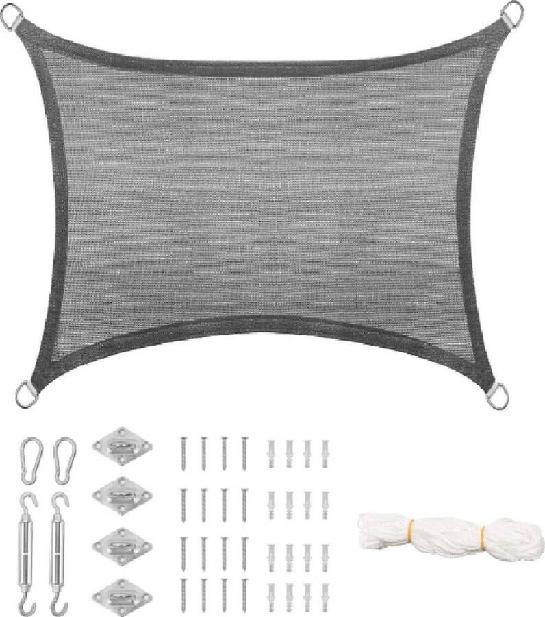Velox Uv-werend Luifel Scheurvast & Weerbestendig Zonnescherm Luifels Zonneluifel Luifeldoek 3x4 m Grijs