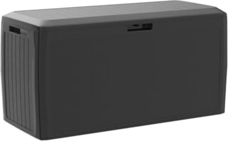 Velox Opbergbox tuinkussenbox waterdicht Tuinkussenbox waterdicht Kussenbox voor buiten 117 x 60 x 47 cm Antraciet