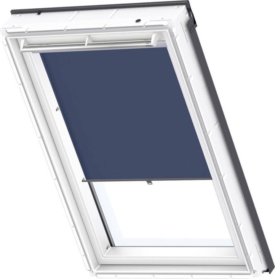 VELUX Lichtdoorlatend rolgordijn Donkerblauw Handbediend met haakjes Type: RHL 100 9050