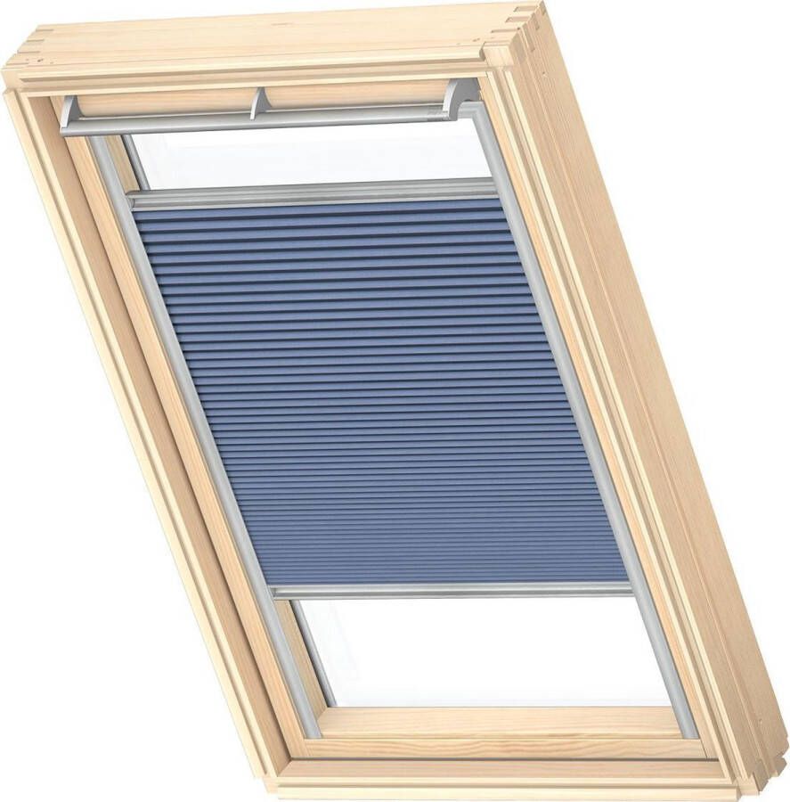 VELUX Origineel Verduisterend Plisségordijn (FHC) Zilveren Kozijn 6 C04 Blauw