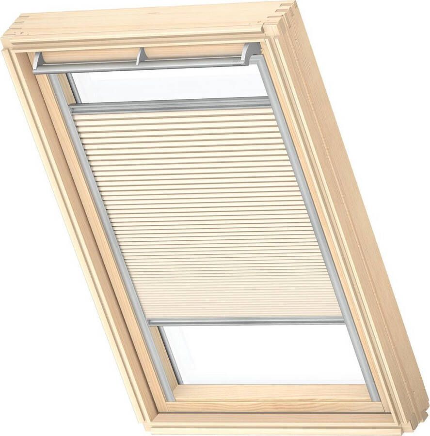 VELUX Origineel Verduisterend Plisségordijn (FHC) Zilveren Kozijn CK02 Ivory