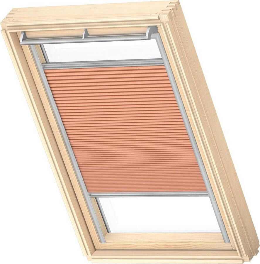 VELUX Origineel Verduisterend Plisségordijn (FHC) Zilveren Kozijn CK04 Peach