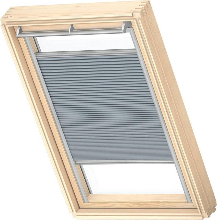 VELUX Origineel Verduisterend Plisségordijn (FHC) Zilveren Kozijn MK04 Grijs