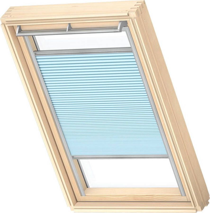 VELUX Origineel Verduisterend Plisségordijn (FHC) Zilveren Kozijn MK06 Light Blue