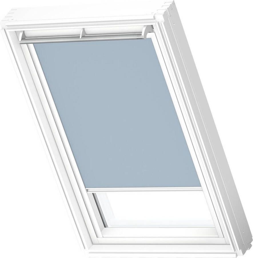 VELUX Manueel Verduisterend Rolgordijn White Line Dkl M06 4576swl Lichtblauw