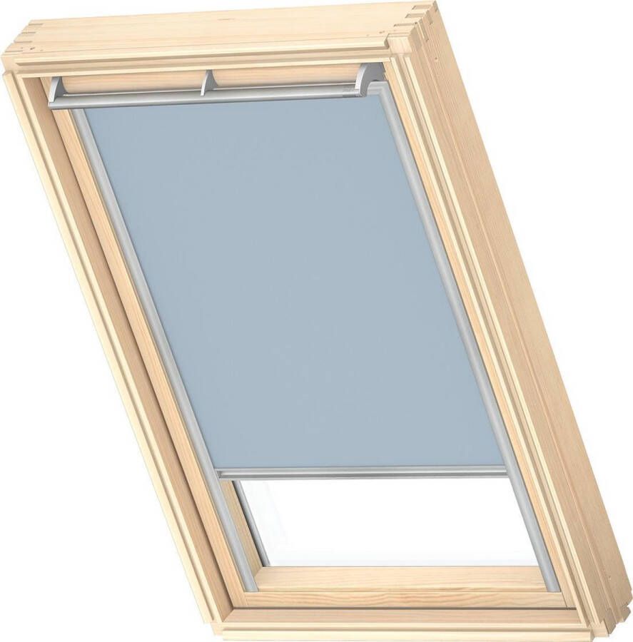 VELUX Origineel Verduisterend Rolgordijn (DKL) Zilveren Kozijn C02 Light Blue