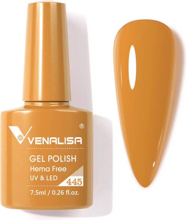 Venalisa UV Gellak Geel 7.5 ml Oker Gele Gellak Gellac Geel Okergele Gellak Okergeel Gellak Kleuren Gellak Nagellak