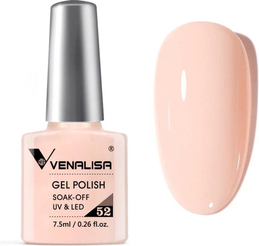Venalisa UV Gellak Nude 7.5 ml 52 Gellak Naturel Gellak Beige Gellak Nude Kleuren Gellac Nude Gellak French Gellak French Pink Gellak Kleuren Gellak Nagellak