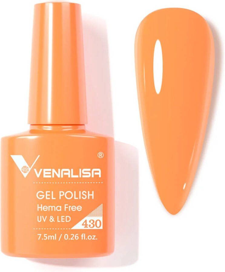 Venalisa UV Gellak Oranje 7.5 ml Pastel Oranje Gellak Gellac Oranje Pastel Gellak Kleuren Gellak Nagellak