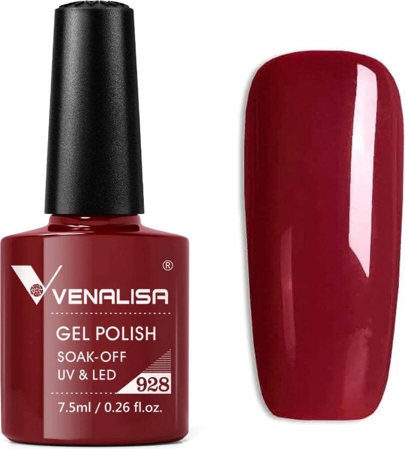 Venalisa UV Gellak Rood 7.5 ml Donkerrode Gellak Donkerrood Gellac Rood Rode Gellak Donker Rood Gellak Red Gellak Kleuren Gellak Nagellak