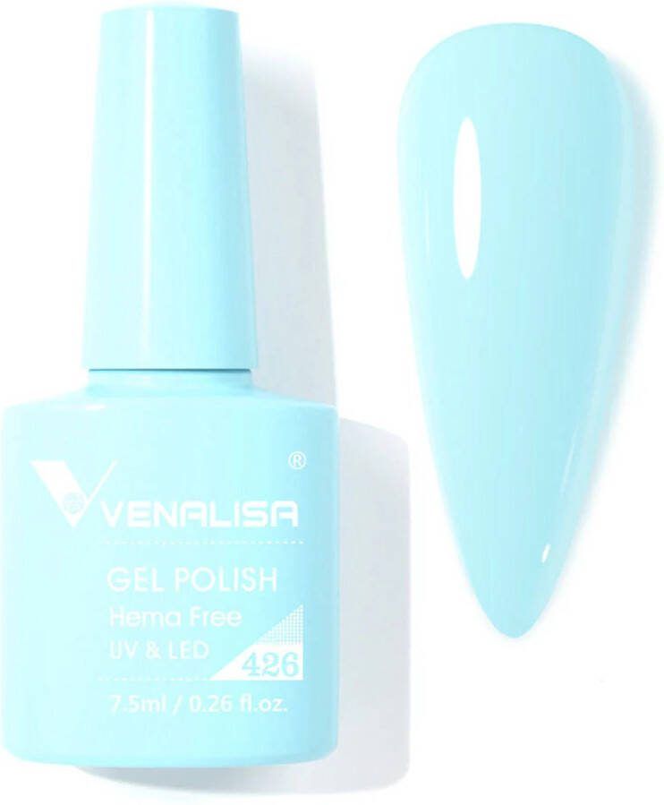 Venalisa UV Gellak Turquoise 7.5 ml Pastel Turquoise Gellak Gellac Turquoise Pastel Gellak Kleuren Gellak Nagellak