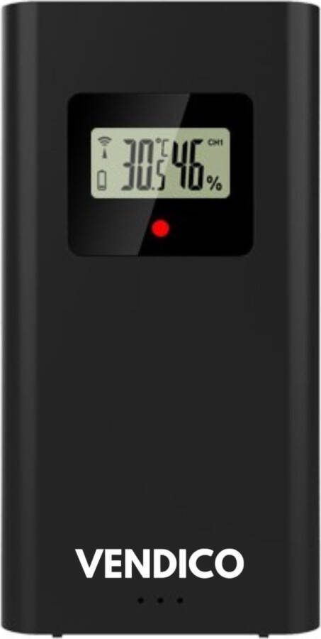 Vendico Weerstation Buitensensor Zwart