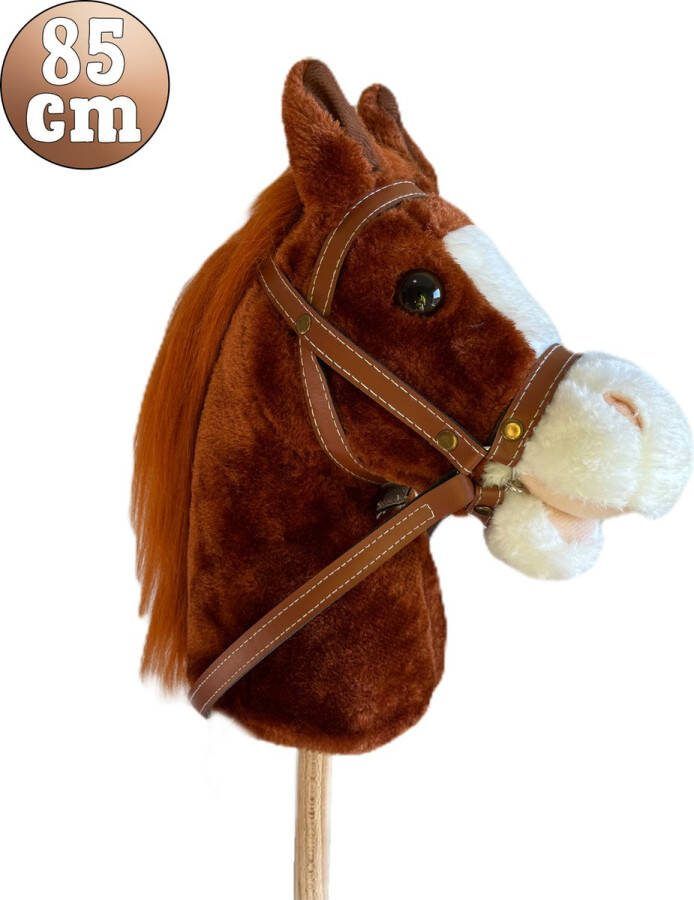 Venditoy Hobbyhorse Stok Paard Bruin Stokpaardje Houten Speelgoed Peuter Buitenspeelgoed Hobby Horse Spullen 85 CM Brownie