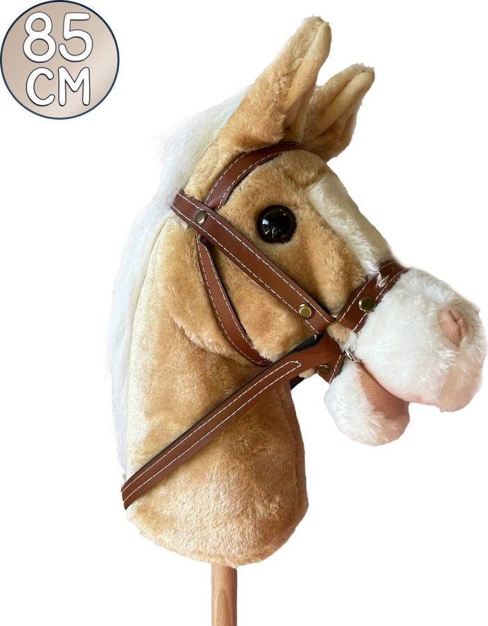 Venditoy Hobbyhorse Stok Paard Licht Bruin Stokpaardje Houten Speelgoed Peuter Buitenspeelgoed Hobby Horse Spullen 85 CM Caramel