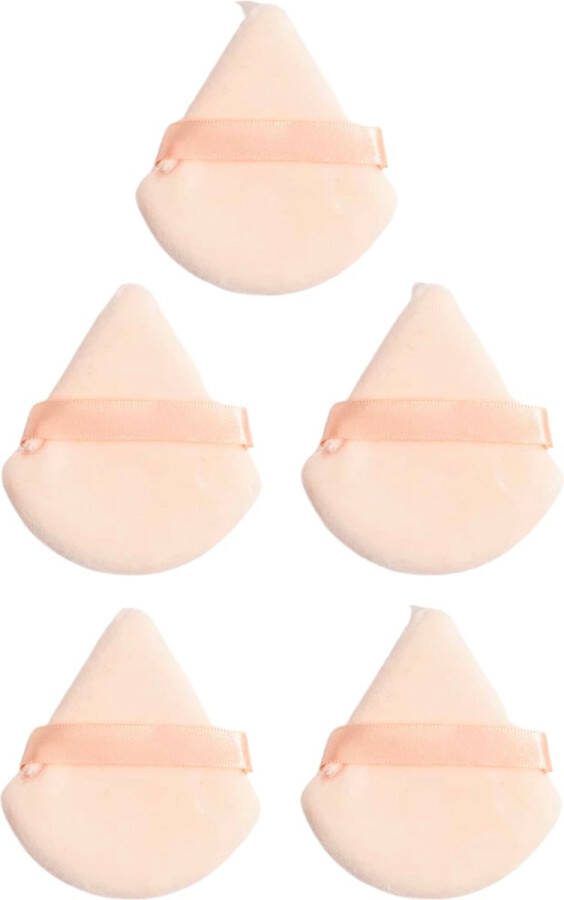 Vendue Powder Puff Make-up Sponsje Beauty Blender Powder Puff Driehoek Poederdons 5 stuks Perzik