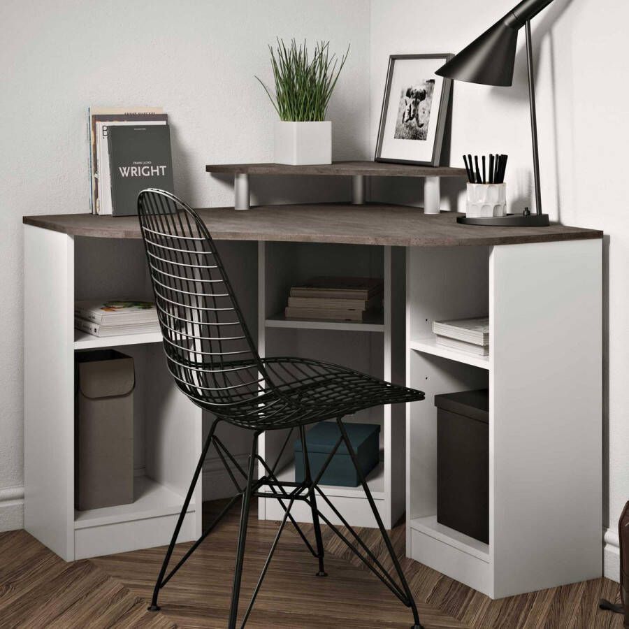 TemaHome Bureau Corner met een melamine frame een tafelblad in verschillende kleurvarianten breedte 94 cm