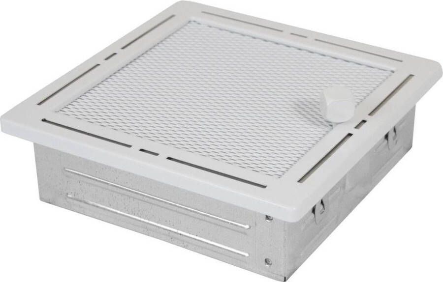 VentilatieParts Luchtrooster 160x160mm verstelbare lamellen wit DESIGN