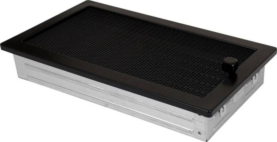 VentilatieParts Luchtrooster 160x320mm verstelbare lamellen zwart PRO