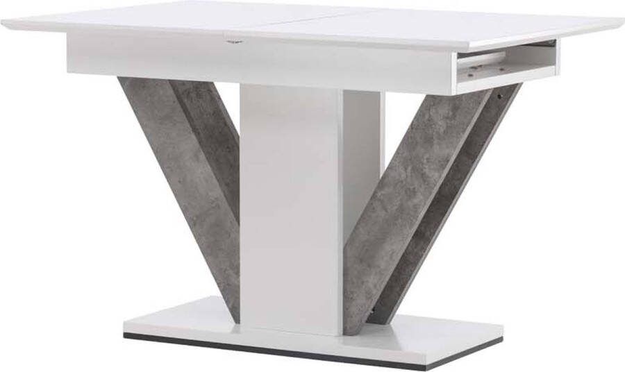Venture Design Disa eetkamertafel 80x120cm uittrekbaar met extra plaat wit