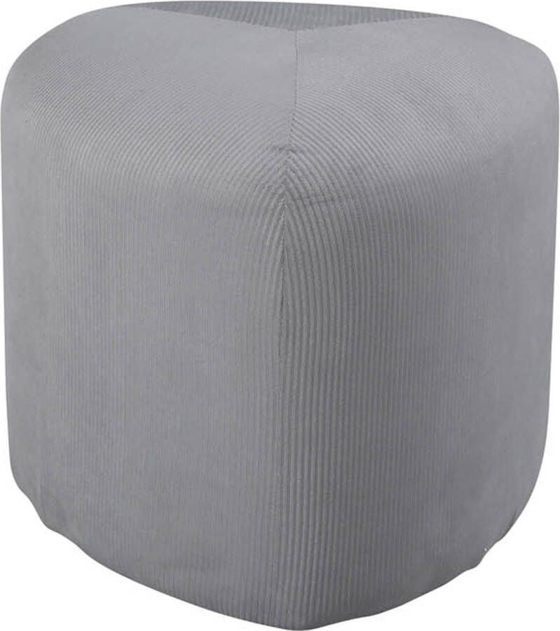 Venture Home Venture-Home-Poef-Peg-46x46x41-cm-ribfluweel-grijs