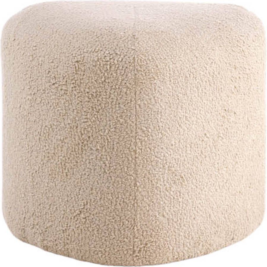 Venture Home Venture-Home-Poef-Peg-46x46x41-cm-teddy-beige