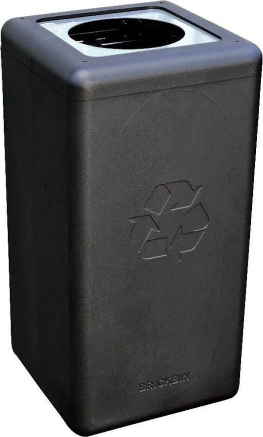 Vepabins Circulaire Afvalbak BrickBin Waste 65 liter Zwart-grijs (VB192472)