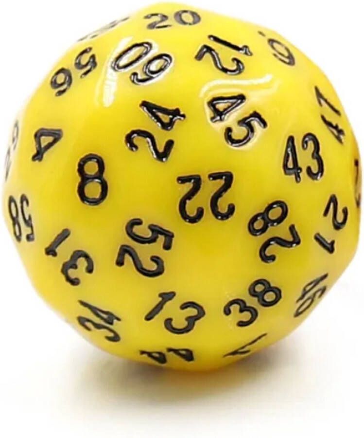 Vera's Arts & Dice D60 Bumblebee Geel met Zwarte Nummers D Zestig D Sixty D&D Dobbelsteen 60-Zijdige Dobbelsteen Dobbelstenen Collectie RPGs Dungeons and Dragons