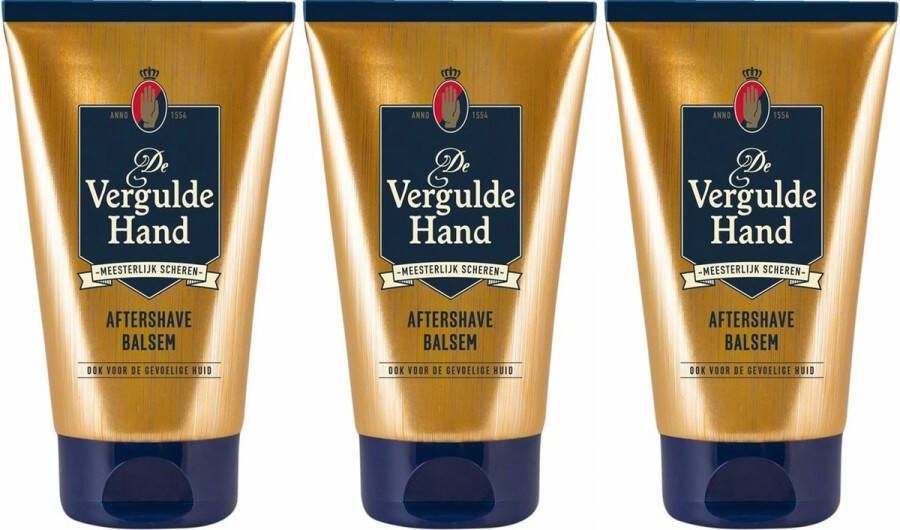 Vergulde Hand 3x Aftershave Balsem 100 ml