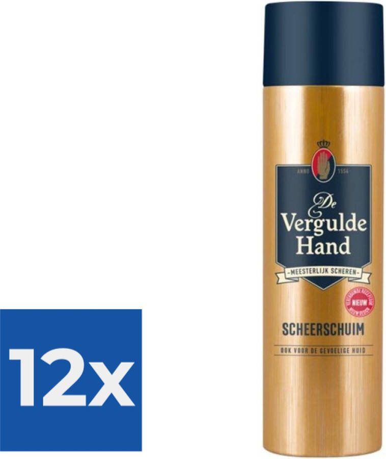 Vergulde Hand De Scheerschuim 250 ml Voordeelverpakking 12 stuks