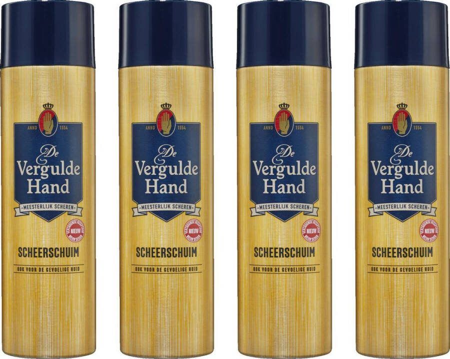 Vergulde Hand De Scheerschuim Voordeelverpakking 4 x 250 ml
