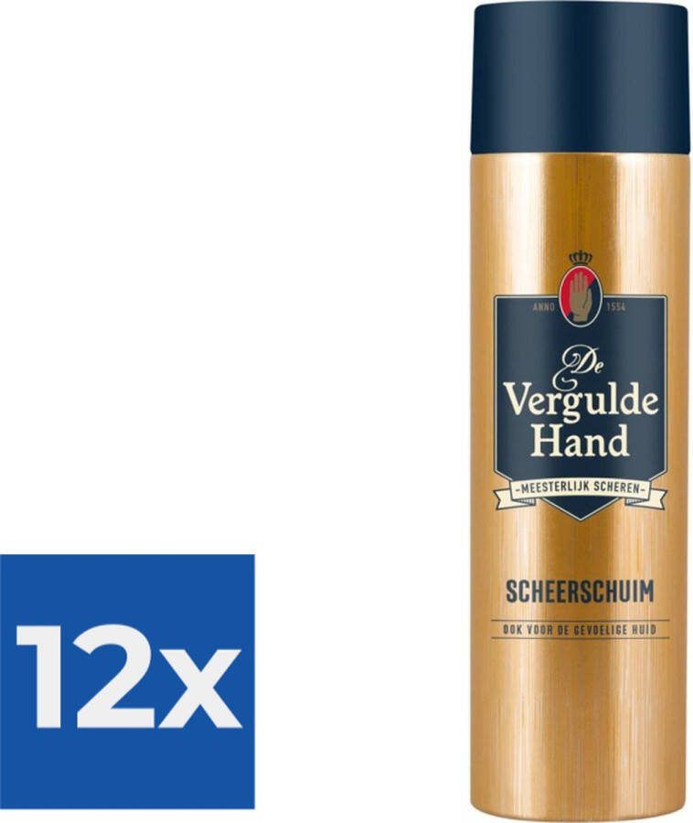 Vergulde Hand Scheerschuim 250 ml Voordeelverpakking 12 stuks