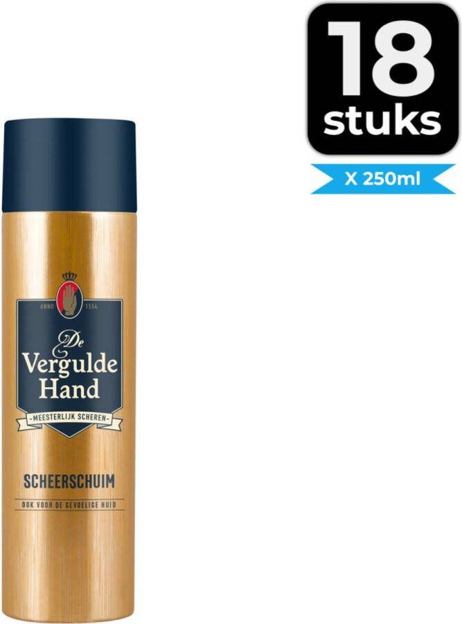 Vergulde Hand Scheerschuim 250 ml Voordeelverpakking 18 stuks