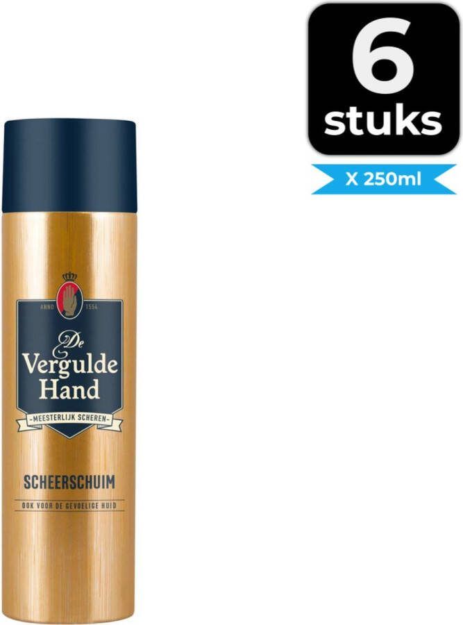 Vergulde Hand Scheerschuim 250 ml Voordeelverpakking 6 stuks