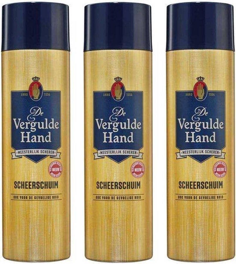 Vergulde Hand Scheerschuim Voordeelverpakking 3 x 250 ML