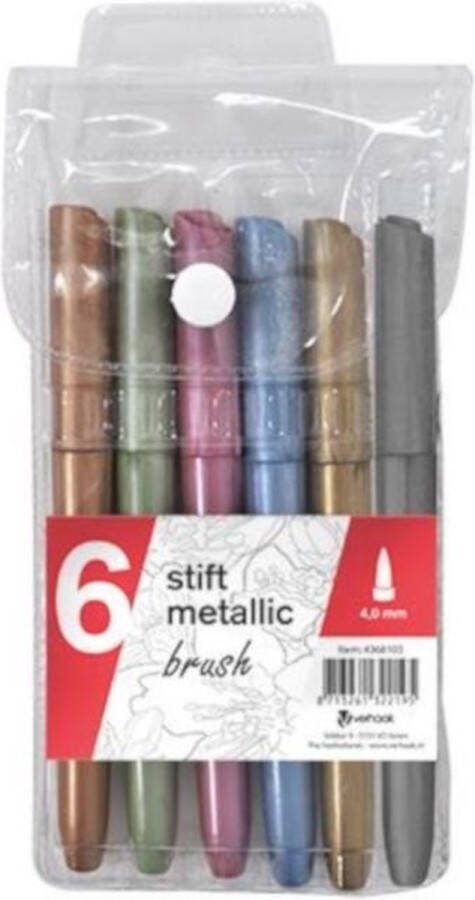 Verhaak Stiften Metallic Junior 14 Cm 6 Stuks Back To School