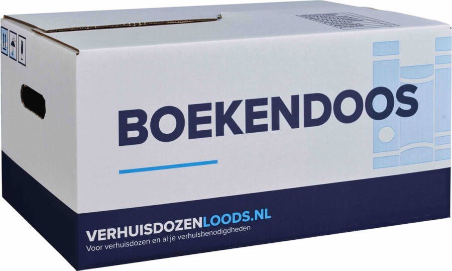 Verhuisservice+ Boekendozen 10 stuks 37 Liter KlikKlak Verhuisdoos Zelfsluitend Dubbel golf karton Extra Sterk 60kg draagvermogen