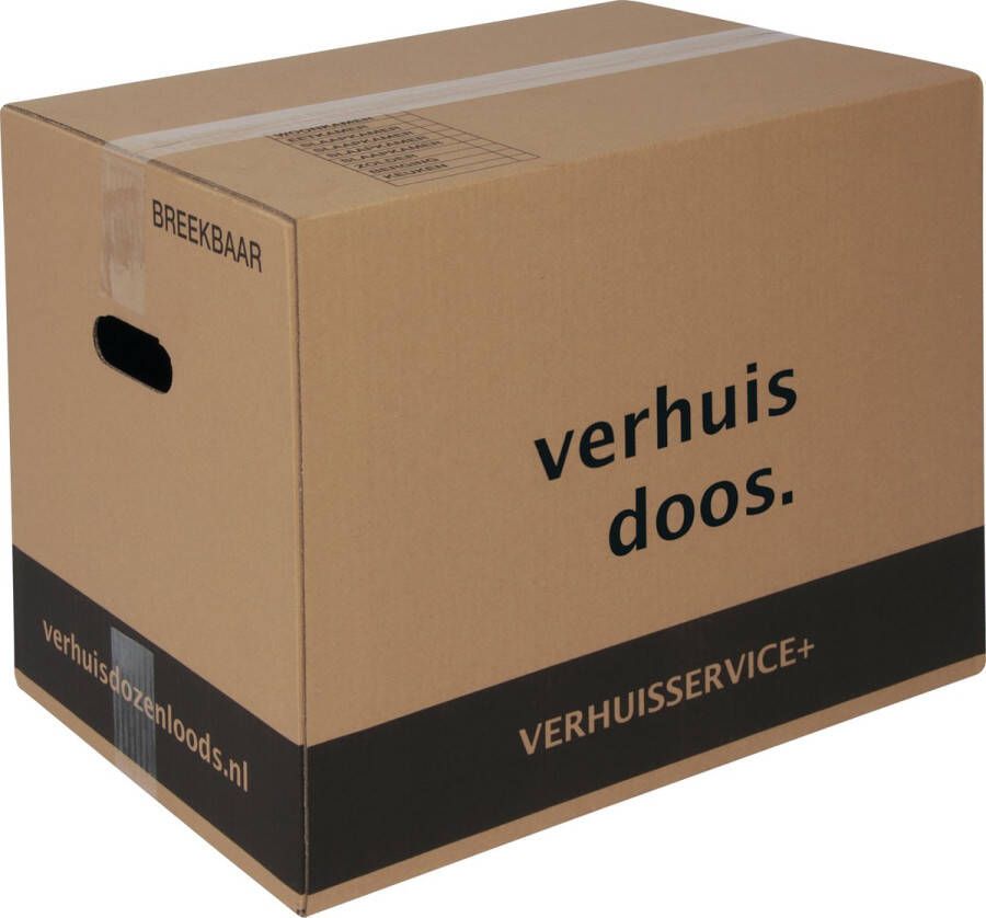 Verhuisservice+ Verhuisdozen 100 stuks 60 Liter Extra stevige Verhuisdoos Dubbel golf karton 50kg laadvermogen