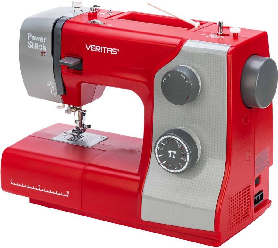 Veritas Power Stitch 17 Rood Automatische naaimachine Naaiwerk 4 Step 0 4 mm Hefboom Draaiknop
